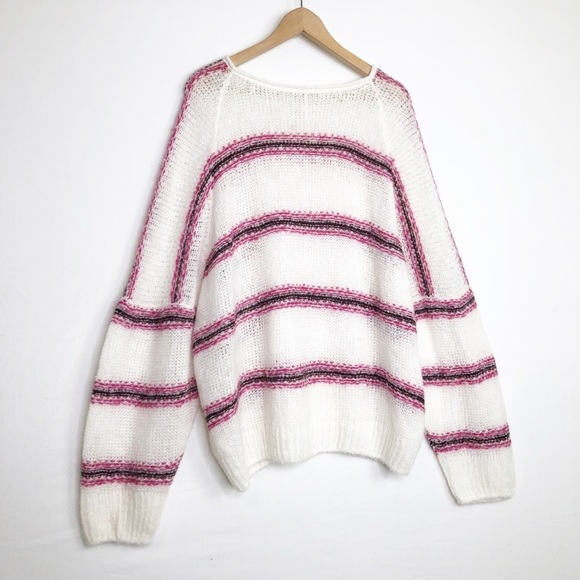 Free People Hockley striped alpaca oversize lightweight sweater - Picture 4 of 14
